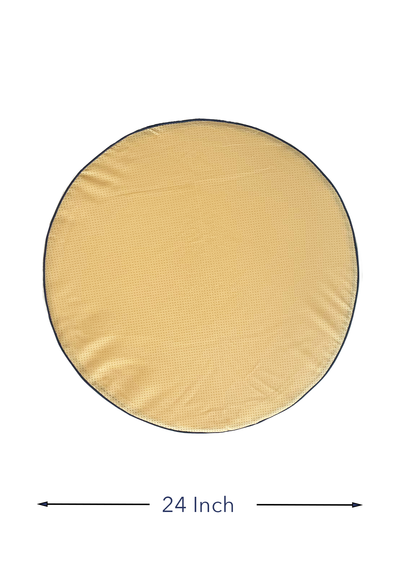 24-Inch Lotus Meditation Cushion （Natural Linen）