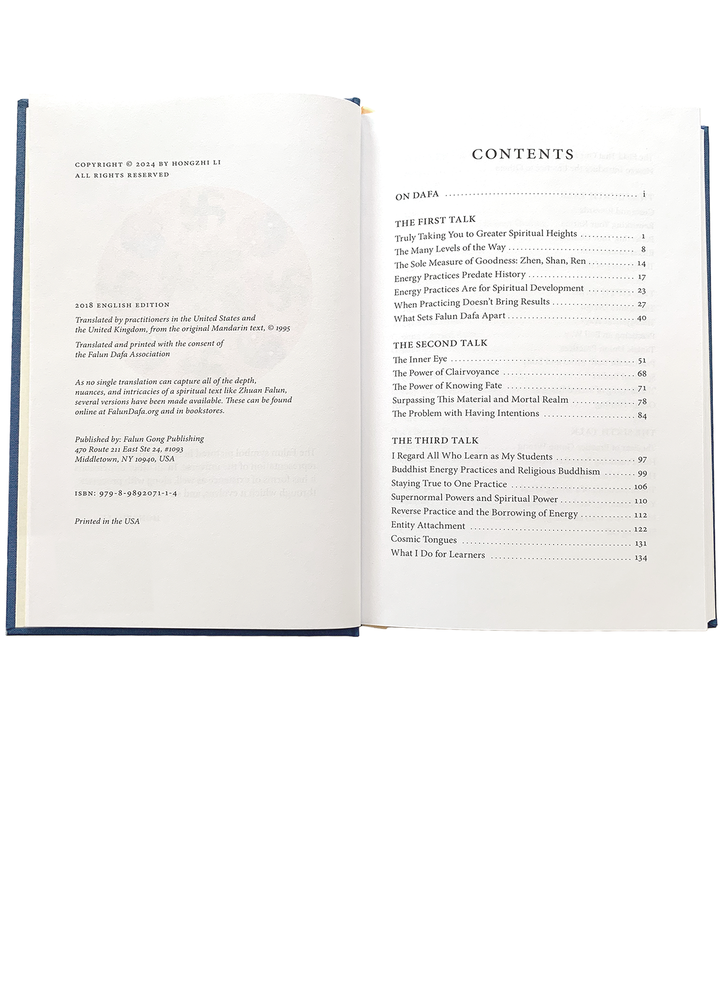 Zhuan Falun (English 2018 Version) Hard Cover