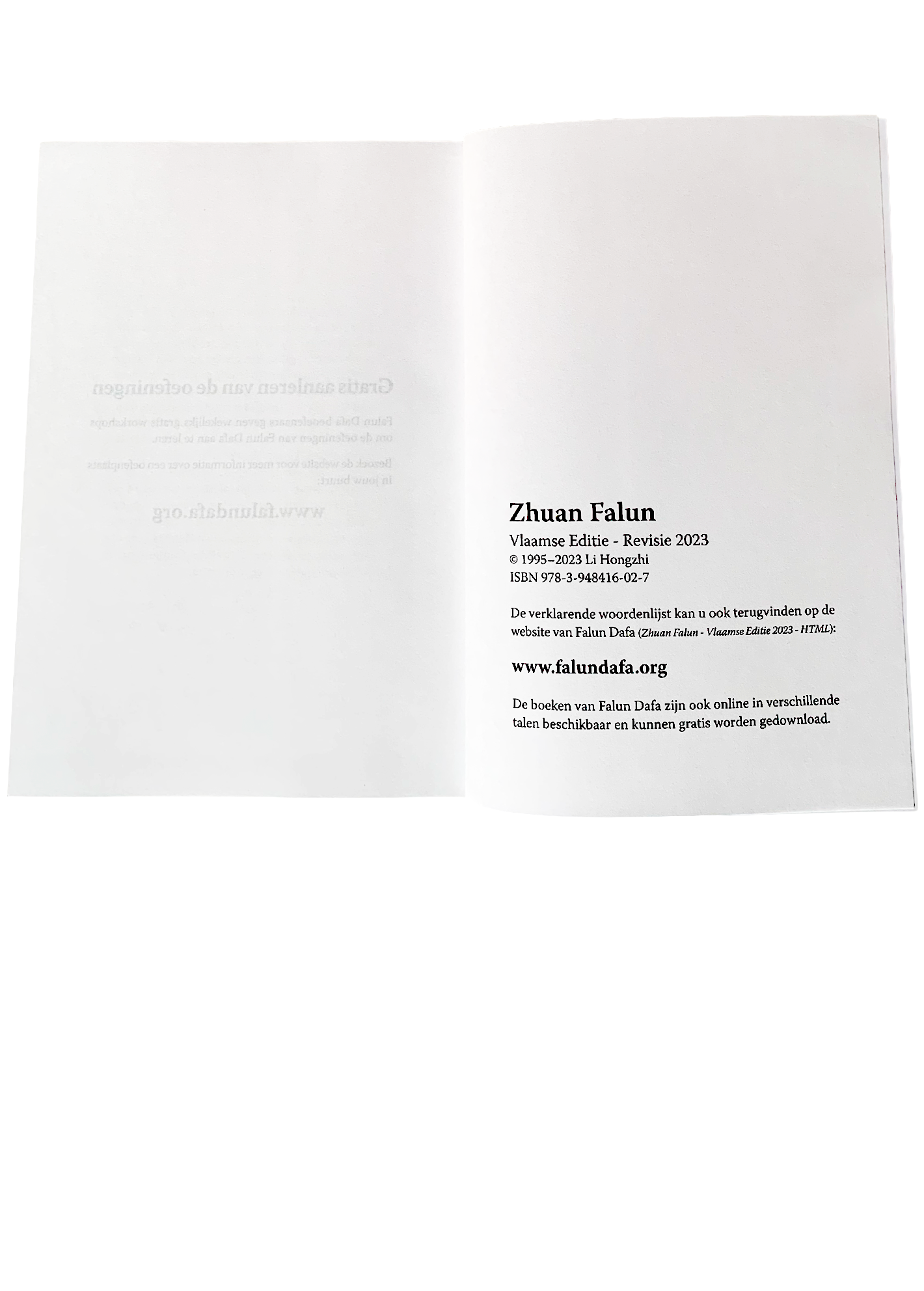 Zhuan Falun- Flemish Edition